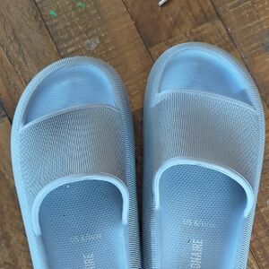 Light Blue Slide Sandals
